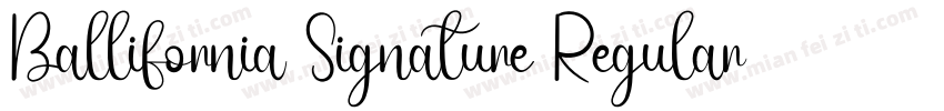 Ballifornia Signature Regular Pers字体转换
